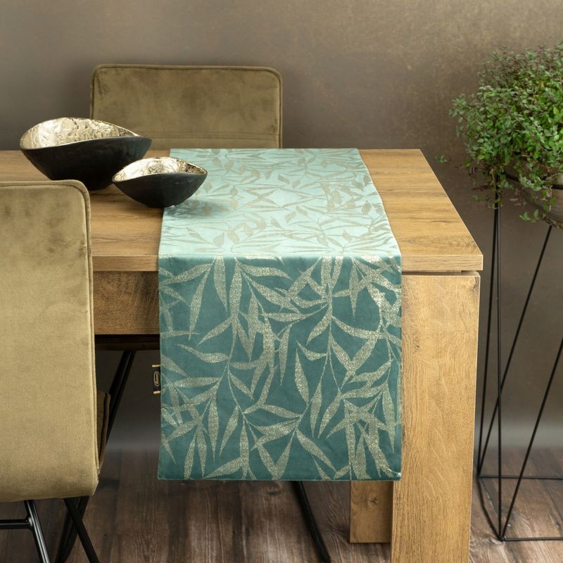 OBRUS WELUR VELVET BIEŻNIK 35 X 180 CM C.MIĘTOWY