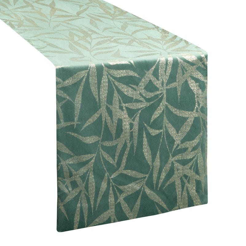 OBRUS WELUR VELVET BIEŻNIK 35 X 180 CM C.MIĘTOWY