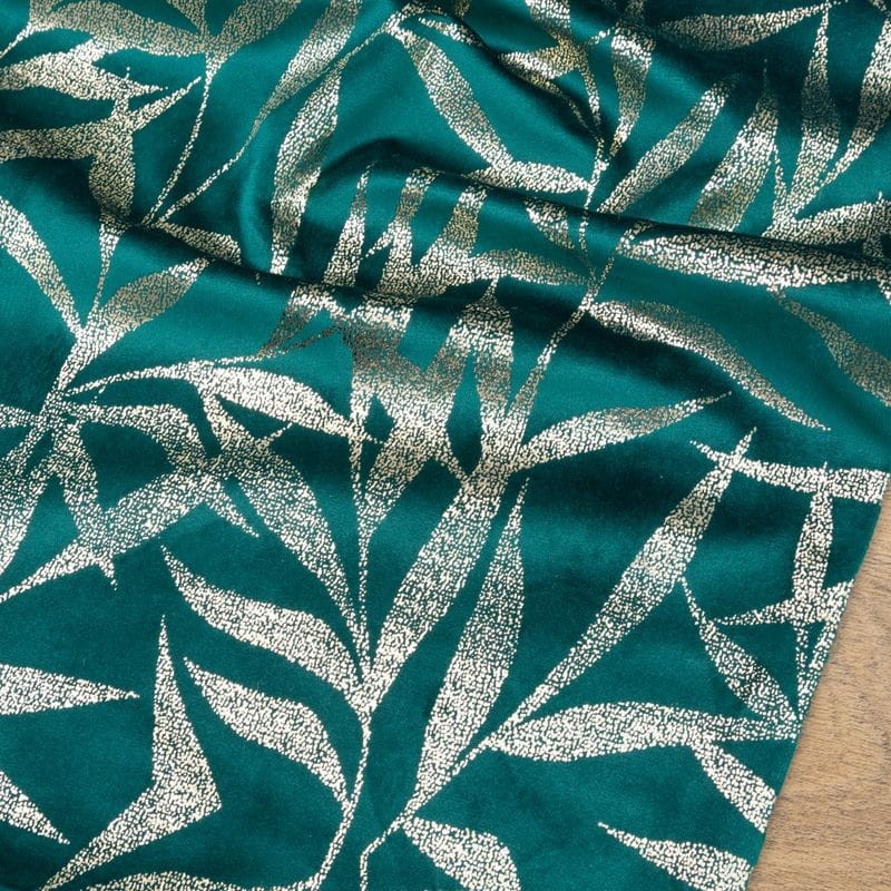 OBRUS WELUR VELVET BIEŻNIK 35 X 180 CM C.TURKUSOWY