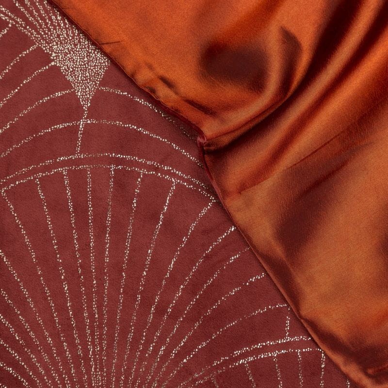 OBRUS WELUR VELVET BIEŻNIK 35 X 180 CM CEGLANY