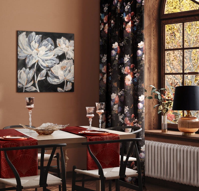 OBRUS WELUR VELVET BIEŻNIK 35 X 180 CM CEGLANY