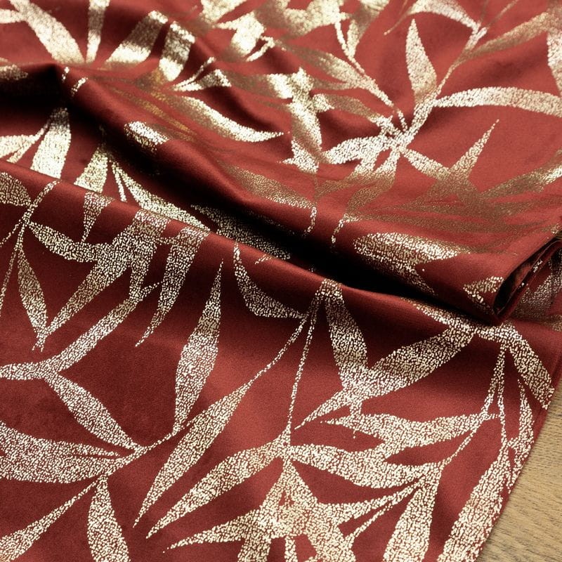 OBRUS WELUR VELVET BIEŻNIK 35 X 180 CM CEGLANY