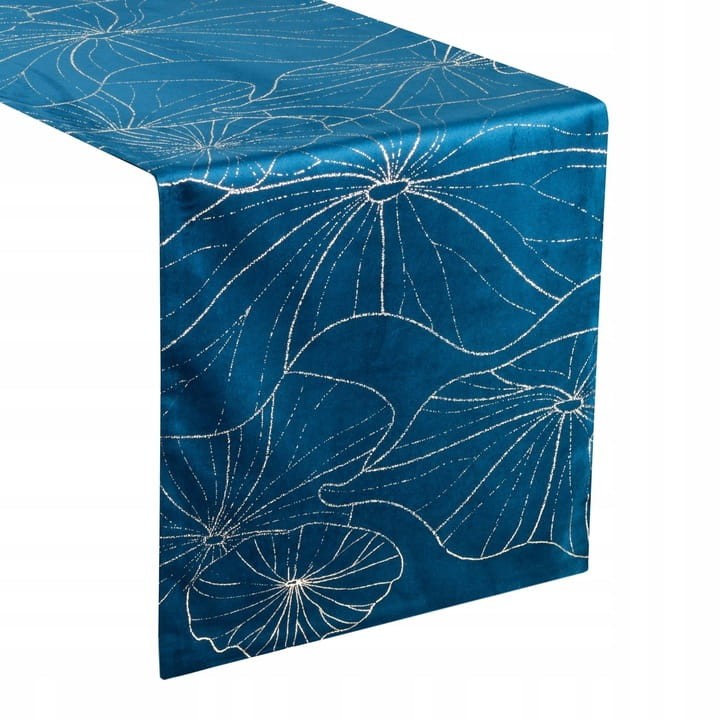 OBRUS WELUR VELVET BIEŻNIK 35 X 180 CM GRANATOWY
