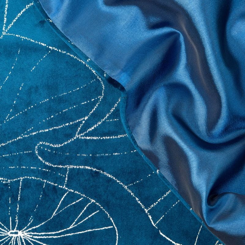 OBRUS WELUR VELVET BIEŻNIK 35 X 180 CM GRANATOWY