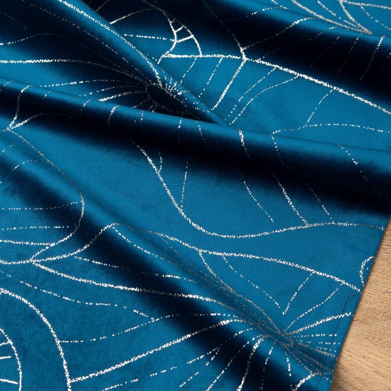 OBRUS WELUR VELVET BIEŻNIK 35 X 180 CM GRANATOWY