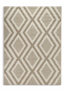 Dywan LINEA4 50x80 brązowy geometryczny Eurofirany