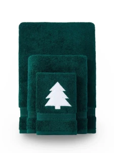 Ręcznik CHRISTMAS TREE 70x140 zielony Spod Igły i Nitki