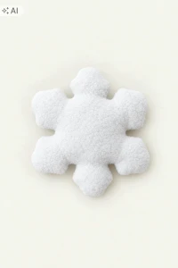 Poduszka świąteczna Śnieżynka boucle 45x45 Spod Igły i Nitki