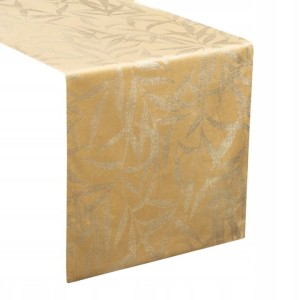 OBRUS WELUR VELVET BIEŻNIK 35 X 180 CM ZŁOTY