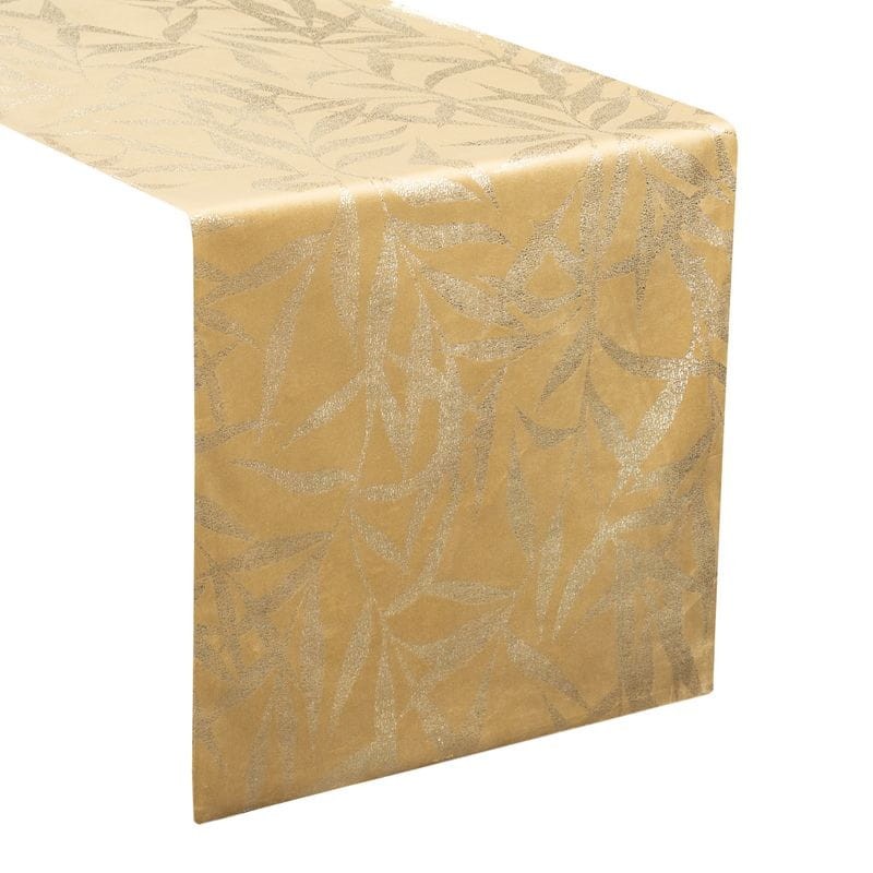 OBRUS WELUR VELVET BIEŻNIK 35 X 180 CM ZŁOTY