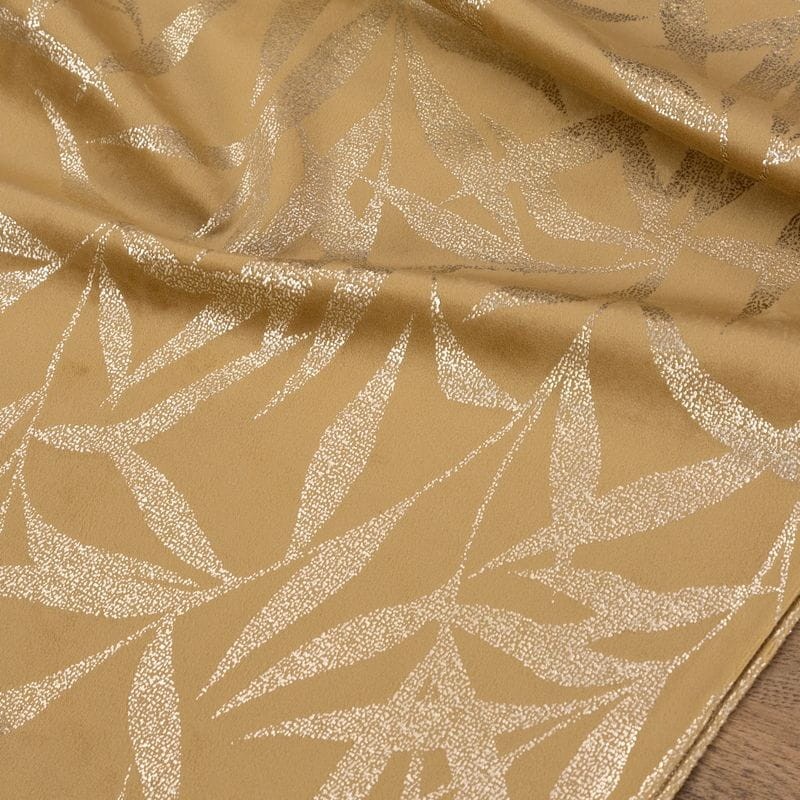 OBRUS WELUR VELVET BIEŻNIK 35 X 180 CM ZŁOTY