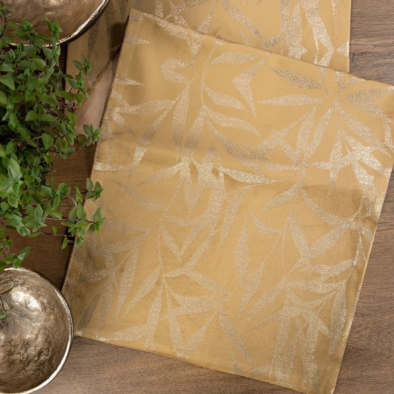 OBRUS WELUR VELVET BIEŻNIK 35 X 180 CM ZŁOTY