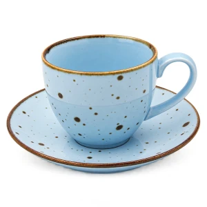 Filiżanka ze spodkiem Bogucice Sky 200 ml do herbaty i kawy