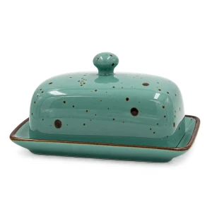 Maselnica porcelanowa Bogucice Alumina Tiffany z pokrywką