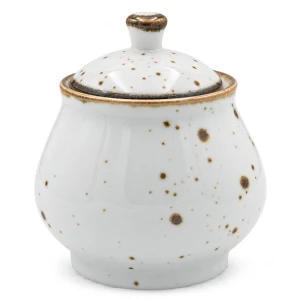 Cukiernica porcelanowa Bogucice Alumina White 300 ml z przykrywką