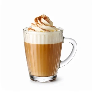 Kubek 200ml RYFLOWANE szklanka z uchem do kawy herbaty latte Victoria