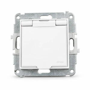 Gniazdo bryzgoszczelne 2P+Z Karlik MINI biały mat 25MGPB-1zp