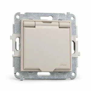 Gniazdo bryzgoszczelne 2P+Z Karlik MINI taupe 60MGPB-1zp