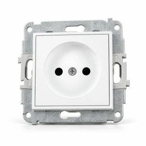 Mechanizm gniazda pojedynczego bez uziemienia 2P (przesłony torów prądowych) Karlik MINI biały MGP-1p
