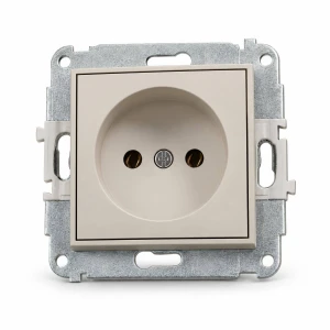 Mechanizm gniazda pojedynczego bez uziemienia 2P (bez przesłon torów prądowych) Karlik MINI taupe 60MGP-1
