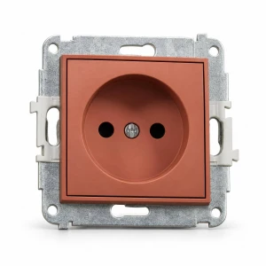 Mechanizm gniazda pojedynczego bez uziemienia 2P (przesłony torów prądowych) Karlik MINI terakota 63MGP-1p