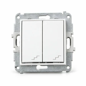 Mechanizm łącznika podwójnego schodowego Karlik MINI biały MWP-33