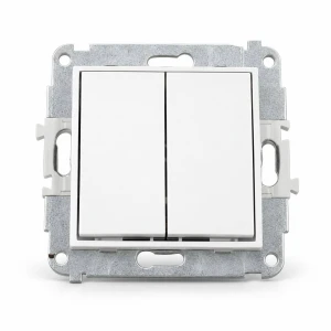 Mechanizm łącznika żaluzjowego z podtrzymaniem (dwa klawisze bez piktogramów) Karlik MINI biały MWP-88.1