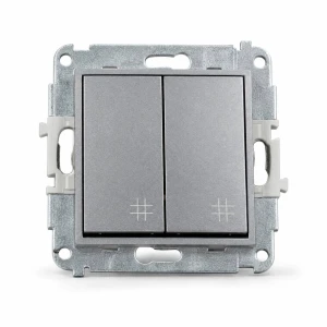 Mechanizm łącznika podwójnego krzyżowego Karlik MINI srebrny metalik 7MWP-66