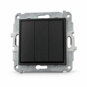 Mechanizm łącznika potrójnego Karlik MINI czarny mat 12MWP-7