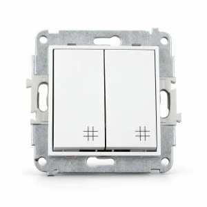 Mechanizm łącznika podwójnego krzyżowego Karlik MINI biały mat 25MWP-66