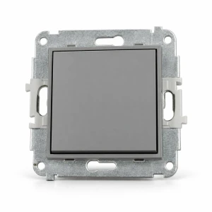 Mechanizm łącznika schodowego (jeden klawisz bez piktogramu) Karlik MINI szary mat 27MWP-3.1