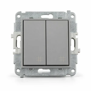 Mechanizm łącznika podwójnego krzyżowego Karlik MINI szary mat 27MWP-66