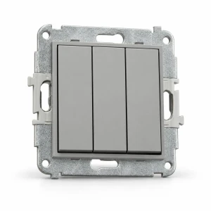 Mechanizm łącznika potrójnego Karlik MINI szary mat 27MWP-7