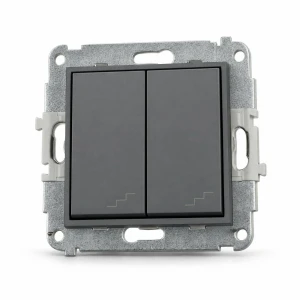 Mechanizm łącznika podwójnego schodowego Karlik MINI grafitowy mat 28MWP-33