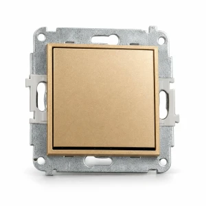 Mechanizm łącznika schodowego (jeden klawisz bez piktogramu) Karlik MINI złoty 29MWP-3.1