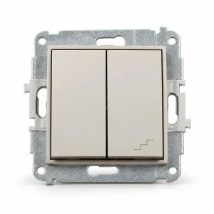 Mechanizm łącznika jednobiegunowego ze schodowym (wspólne zasilanie) Karlik MINI taupe 60MWP-10.1