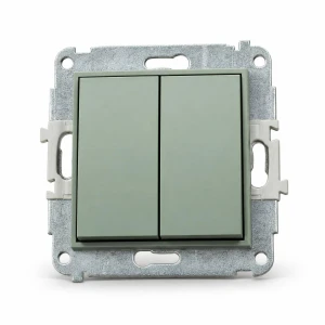 Mechanizm łącznika podwójnego schodowego (dwa klawisze bez piktogramów) Karlik MINI szałwiowy 61MWP-33.1