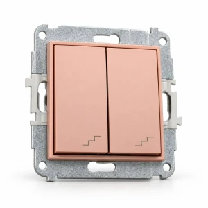 Mechanizm łącznika podwójnego schodowego Karlik MINI łososiowy 62MWP-33