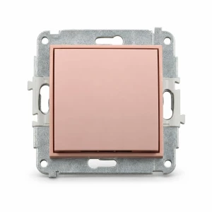 Mechanizm łącznika zwiernego, jednobiegunowego (jeden klawisz bez piktogramu) Karlik MINI łososiowy 62MWP-4.1