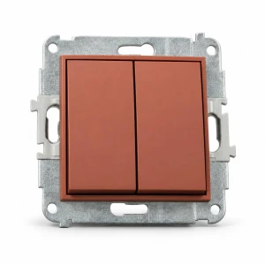 Mechanizm łącznika podwójnego krzyżowego (dwa klawisze bez piktogramu) Karlik MINI terakota 63MWP-66.1