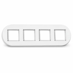 Ramka okrągła poczwórna Karlik MINI biały MRTO-4