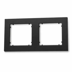Ramka podwójna Karlik MINI czarny mat 12MR-2
