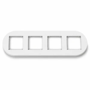 Ramka poczwórna okrągła Karlik MINI biały mat 25MRTO-4