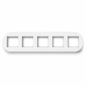 Ramka pięciokrotna okrągła Karlik MINI biały mat 25MRTO-5