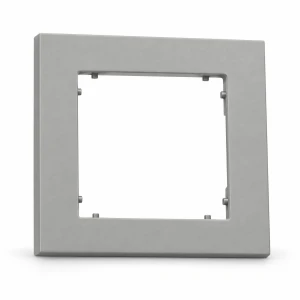 Ramka uniwersalna pojedyncza kwadratowa z tworzywa Karlik MINI szary mat 27MR-1