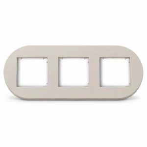 Ramka potrójna okrągła Karlik MINI taupe 60MRTO-3