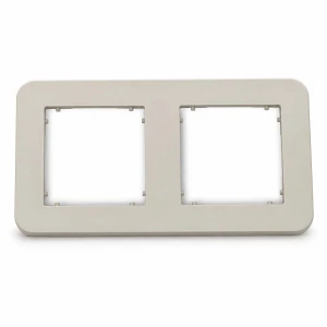 Ramka uniwersalna podwójna zaokrąglona z tworzywa Karlik MINI taupe 60MRTZ-2