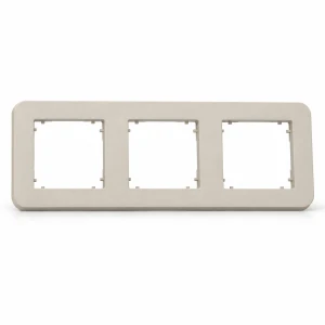 Ramka potrójna zaokrąglona Karlik MINI taupe 60MRTZ-3