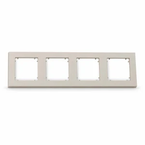 Ramka uniwersalna poczwórna kwadratowa z tworzywa Karlik MINI taupe 60MR-4