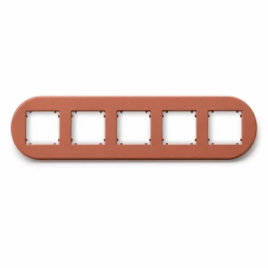Ramka uniwersalna pięciokrotna okrągła z tworzywa Karlik MINI terakota 63MRTO-5
